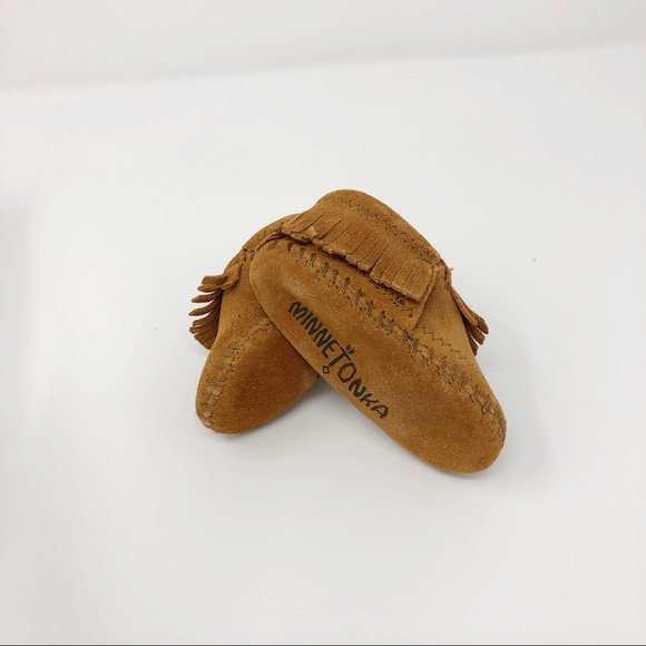 Minnetonka Brown Leather Moccasins - Picture 2 of 6